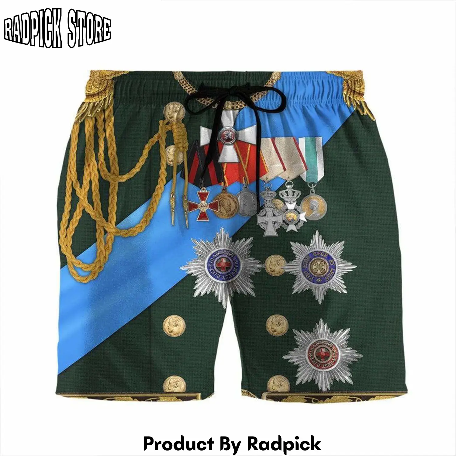 Radpick 3d nicholas ii custom beach shorts swim trunks rp631313